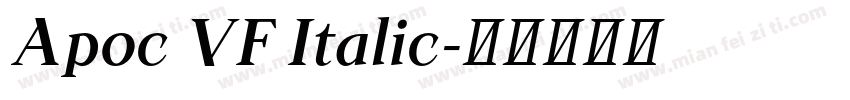 Apoc VF Italic字体转换